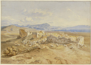 Ruins of Tiryns, c1854. Creator: Karl Friedrich Harveng.