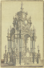 Design for an altar, early-mid 18th century. Creator: Alessandro Galli Bibiena.