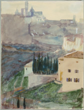 View of Siena, 1889. Creator: Max Klinger.