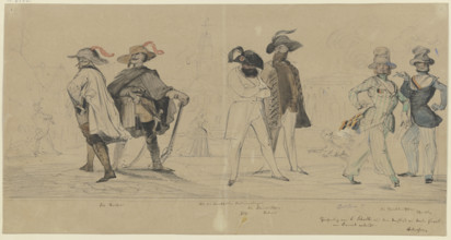 Caricature of the Red parties, the Lesser Germans and the Greater Germans..., c1848. Creator: Ernst Schalck.