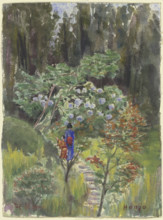 Japanese garden, 1900. Creator: Fritz Hauck.