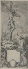 Typology of the Raising of the Brazen Serpent and the Crucifixion of Christ, 16th century. Creator: Abraham Bloemaert ?.