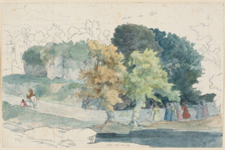 Italian landscape with figures, 1818. Creator: Carl Philipp Fohr.