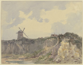 Coastal landscape of Bonne Nuit Bay, 1881. Creator: Ernst Morgenstern.