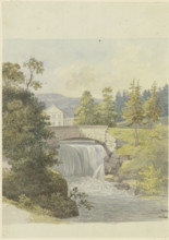 Waterfall in Wilhelmstal near Eisenach, c1790-1794. Creator: Georg Melchior Kraus.