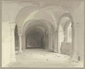 Refectory in Ilsenburg Monastery, 1844. Creator: Carl Theodor Reiffenstein.