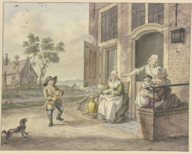 Savoyard boy in front of a house Dancing, 1772. Creator: Maria Margaretha la Fargue.
