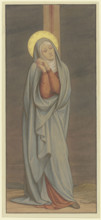 Mary sorrowful beneath the cross, 1868. Creator: Eduard von Steinle.