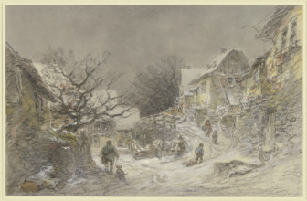 Winter view of Falkenstein, c1840-1900. Creator: Anton Burger.