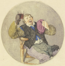 Wine drinker, 1689. Creator: Cornelis Dusart.