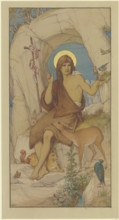 John the Baptist in the desert, 1864. Creator: Eduard von Steinle.