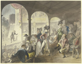 Theater audience at a performance of Hamlet, c1781-1788. Creator: Johann Heinrich Ramberg.