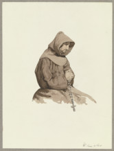 Roman monk, 1851. Creator: Friedrich Wilhelm Ludwig.