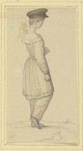 Boy in a long overcoat in lost profile, c1820-1863. Creator: Marie Ellenrieder.