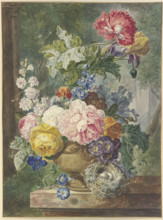Bouquet in a vase, with a bird's nest. Creator: Georgius Jacobus Johannes van Os.