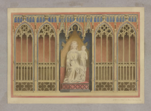Shrine of the Altenberg Altar with the sculpture of a Madonna and Child, 1856. Creator: Carl Theodor Reiffenstein.
