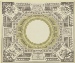 Illusionist view into a drum, 18th century. Creator: Unknown.