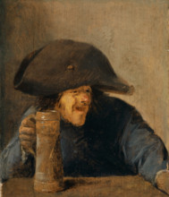 Peasant with Bicorne and Tankard, 1630. Creator: Adriaen Brouwer.