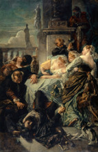 The Death of Pietro Aretino, 1854. Creator: Anselm Friedrich Feuerbach.