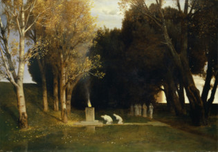 Sacred grove, 1882. Creator: Arnold Bocklin.