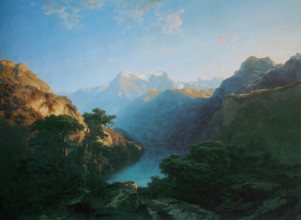 By the Lake of Uri, 1849. Creator: Alexandre Calame.