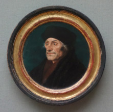 Round Portrait of Desiderius Erasmus, 1532. Creator: Hans Holbein the Younger.