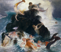 Play of the Nereides, 1886. Creator: Arnold Bocklin.