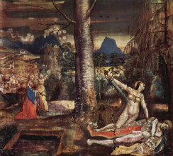 Pyramus and Thisbe, 1520. Creator: Nicolas Manuel Deutsch.