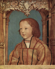 Portrait of a young boy with blond hair, 1516. Creator: Ambrosius Holbein.