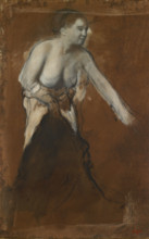 Standing Female Figure with Bared Torso, 1867. Creator: Edgar Degas.