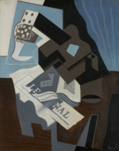 Guitar, Book and Newspaper, 1920. Creator: Juan Gris.