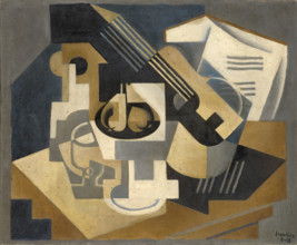 Guitar and Fruit Bowl on a Table, 1918. Creator: Juan Gris.
