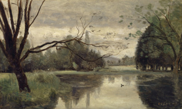The duck Pond, 1855/1860. Creator: Jean-Baptiste-Camille Corot.