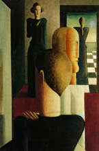 Interior with Four Figures, Roman, 1925. Creator: Oskar Schlemmer.