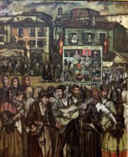 El cartel del crimen (El musico ciego), 1920. Creator: José Gutiérrez Solana.