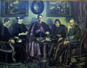 'The Bishop's visit', 1926. Creator: José Gutiérrez Solana.