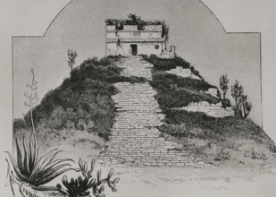 El Castillo, (the Castle), also known as the Temple of Kukulcan,  State of Yucatan, Mexico, 1892.  Creator: Unknown.