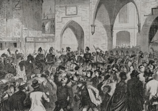 Franco-Prussian War (1870-1871): Entry into Munich (Bavaria) of several French cannons..., 1870.  Creator: Tomás Carlos Capuz.