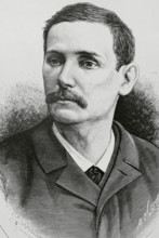 Benito Pérez Galdós, (1843-1920), Spanish novelist, playwright, chronicler and politician, 1883.  Creator: Arturo Carretero y Sánchez.