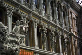 Facade and statues, "The Passage", hotel and mall, Odessa, Ukraine, 2011.  Creator: LTL.