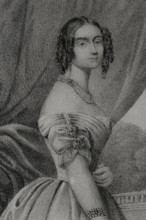 Mathilde Karoline of Bavaria, (1813-1862), 1852.  Creators: Julio Donón, Luis Carlos Legrand.