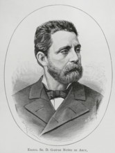 Gaspar Núñez de Arce, (1832-1903), Spanish poet and politician, 1883.  Creator: Arturo Carretero y Sánchez.