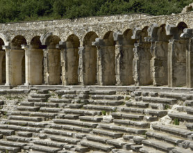 Theatre of Aspendos, Roman period, 170 AD, Asia Minor, Turkey, 2000.  Creator: LTL.
