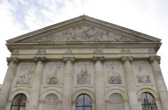 General view of the facade, St Hedwig's Cathedral, Berlin, Germany, 2025.  Creator: LTL.