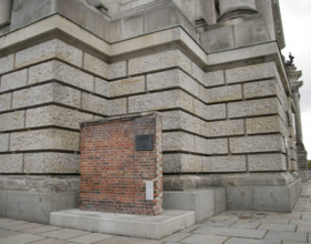 Fragment of the wall from Gdansk shipyard, Berlin, Germany, 2025. Creator: LTL.