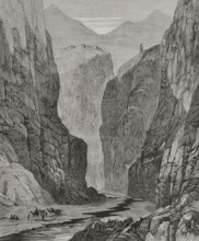 Khyber Pass and fort of Ali Masjid, 1878.  Creator: Unknown.