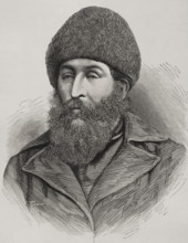 Sher Ali Khan, (1825-1879), Amir of Afghanistan, (1863-1866 y 1868-1879), Barakzai dynasty, 1878. Creator: Arturo Carretero y Sánchez.