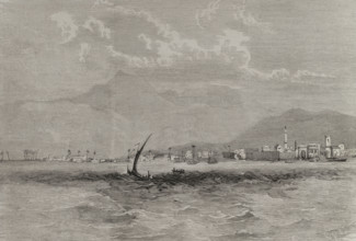 Panoramic view of Larnaca, Cyprus, 1878.  Creator: Tomás Carlos Capuz.