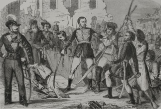 Hungarian Revolution of 1848, (1848-1849): Death of General Hentzi on 21 May, 1849, (1856). Creator: Auguste Trichon.