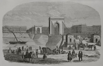 Chain Bridge, Hungary, 1856.  Creator: Unknown.